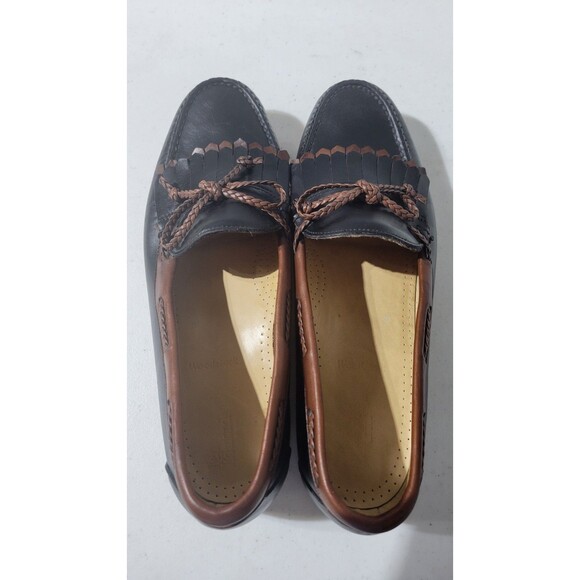Allen Edmonds Woodstock Loafers Mens Size 9.5 3E Two Tone Black Brown main image 6